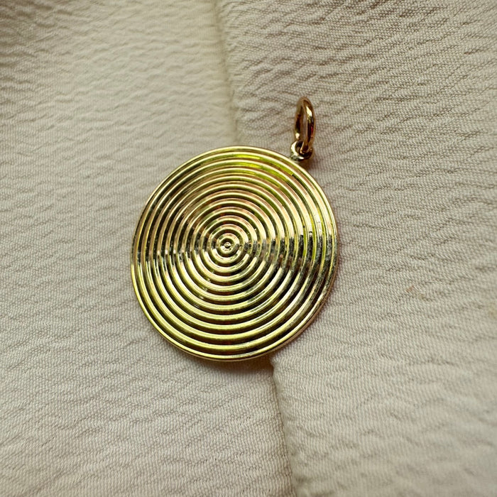 14k Concentric Circle Charm