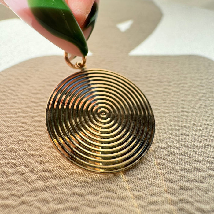 14k Concentric Circle Charm