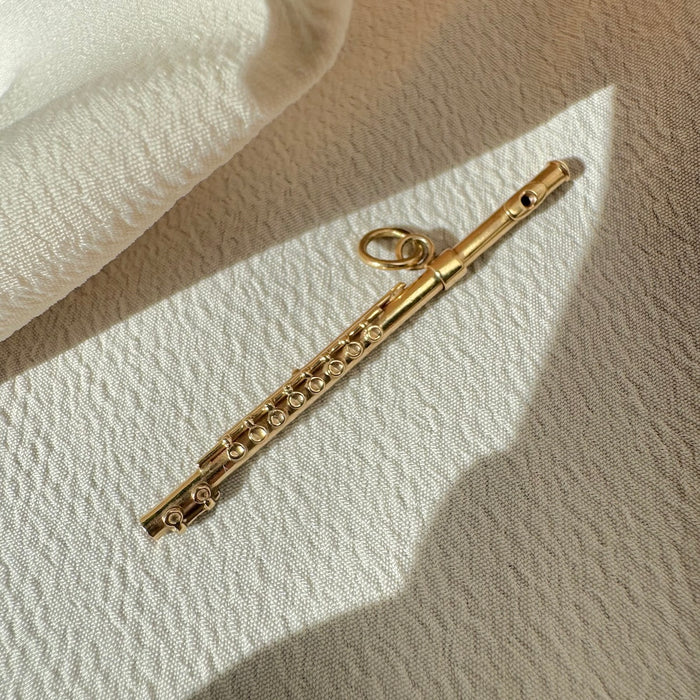 14k Flute Instrument Charm