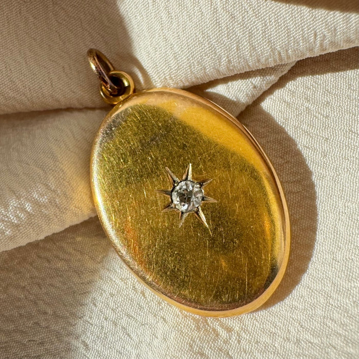 Victorian 14k OMC Diamond Locket