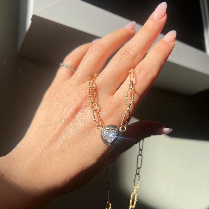 "Gloria" 1.59 Carat Diamond Heart Solitaire Necklace