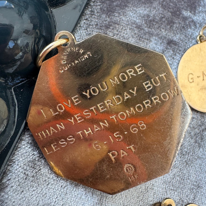 14k Dankner Engraved Love Token C. 1968