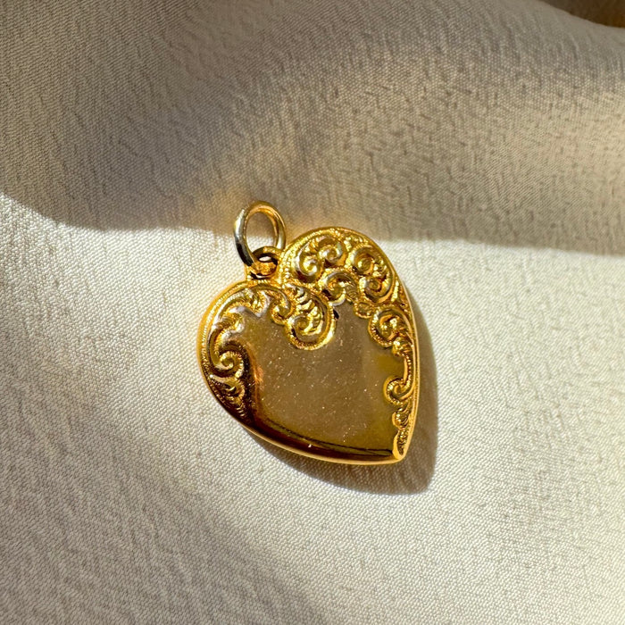 14k Double Sided Repoussé Charm