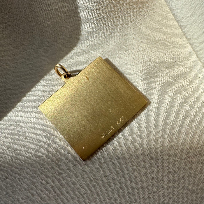 14k Marriage License Engravable Charm