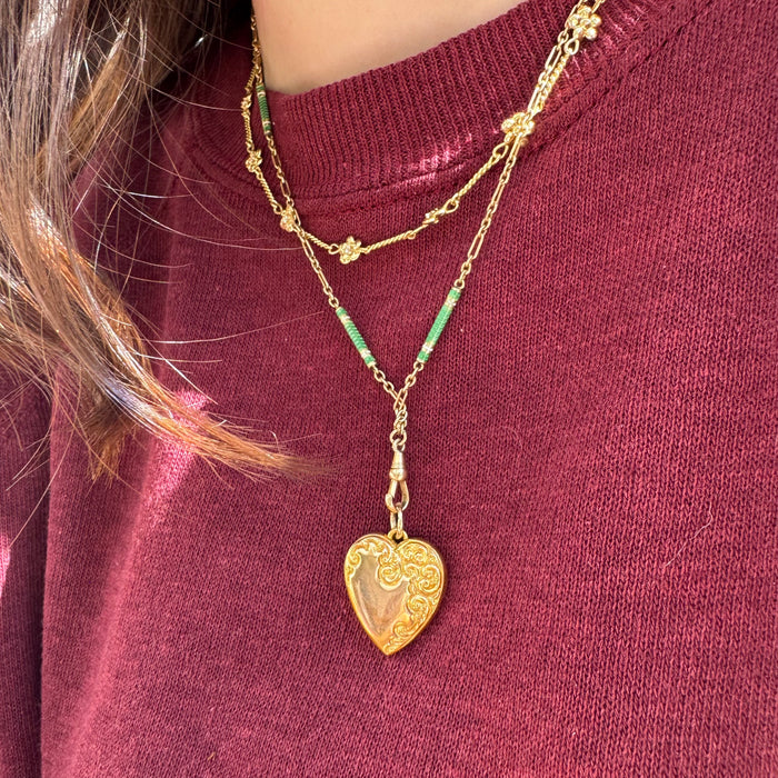 14k Double Sided Repoussé Charm