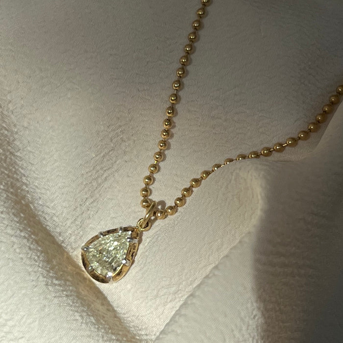 Bespoke 18k and Platinum 1.26 Carat "Darla" Diamond Pendant