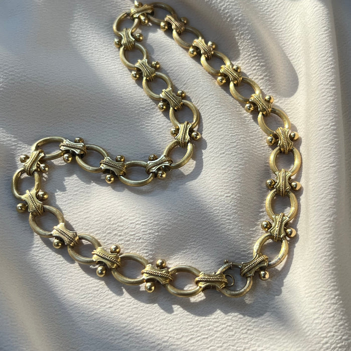 Victorian 18k Book Chain Necklace