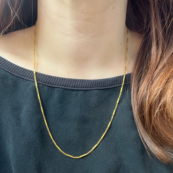 22k 21" Alternating Bar Link Chain