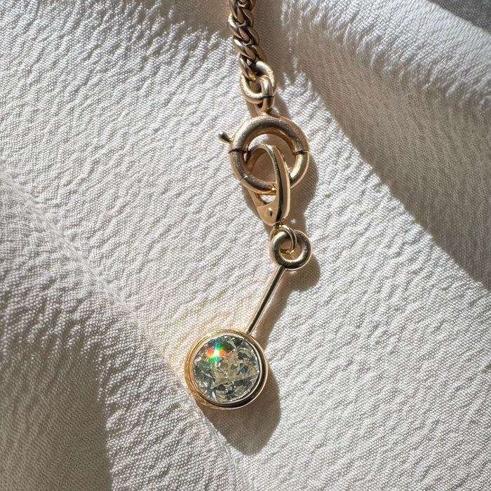Bespoke 18k 1.15 Carat Old Mine Cut Diamond Charm