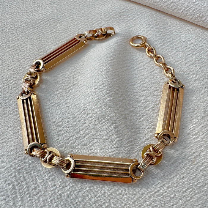 Antique 14k Elongated Fancy Link Chain