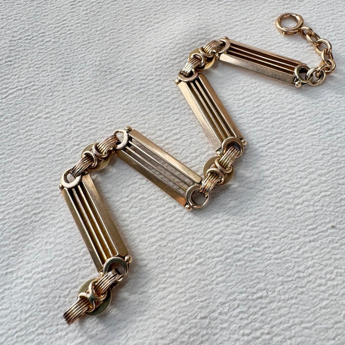 Antique 14k Elongated Fancy Link Chain