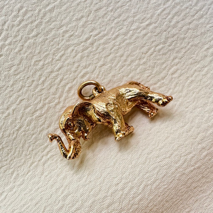 14k Articulated Elephant Charm