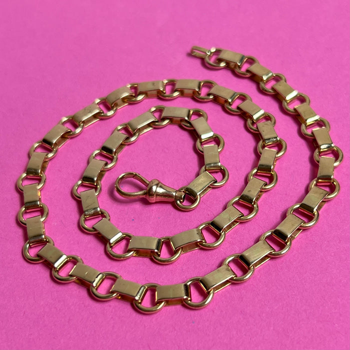 14k Unique Open Link 17.25" Watch Chain