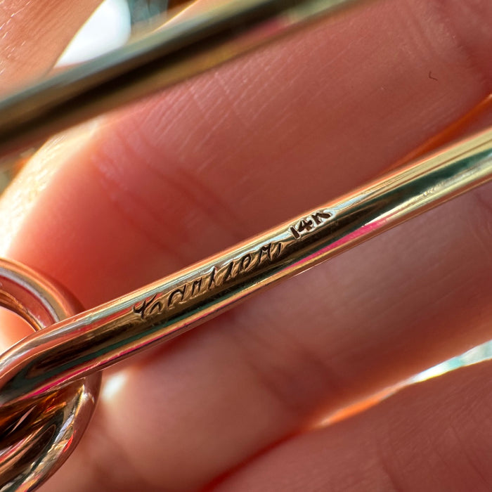 Supersized 14k Knot Pin by Cartier