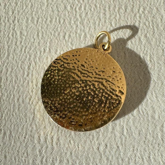 14k Gemini Zodiac Pendant