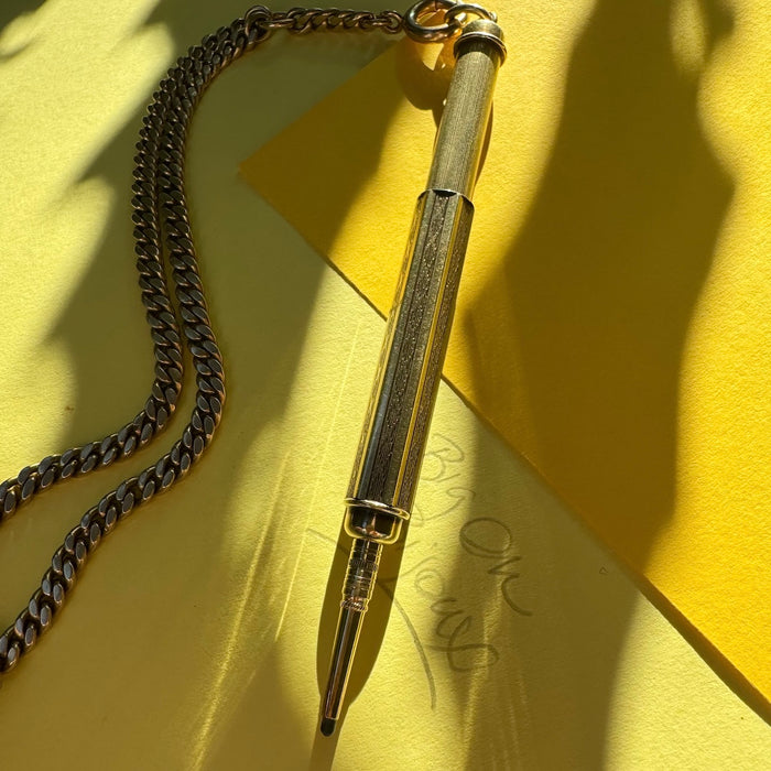 Antique 14k Telescoping Pencil Pendant