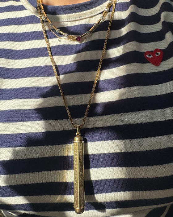 Antique 14k Telescoping Pencil Pendant