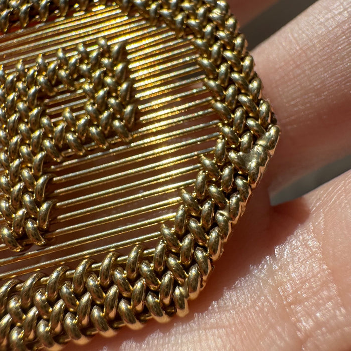 XL 14k Letter P Woven Charm
