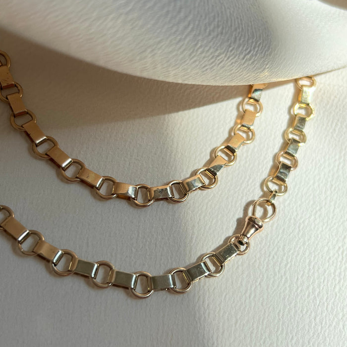 14k Unique Open Link 17.25" Watch Chain