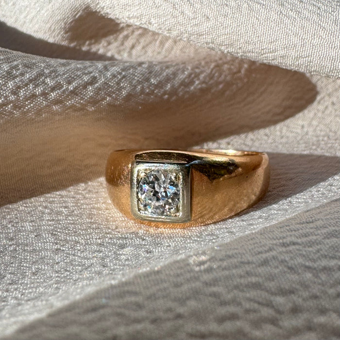 14k .60 Carat Old Euro Diamond Ring