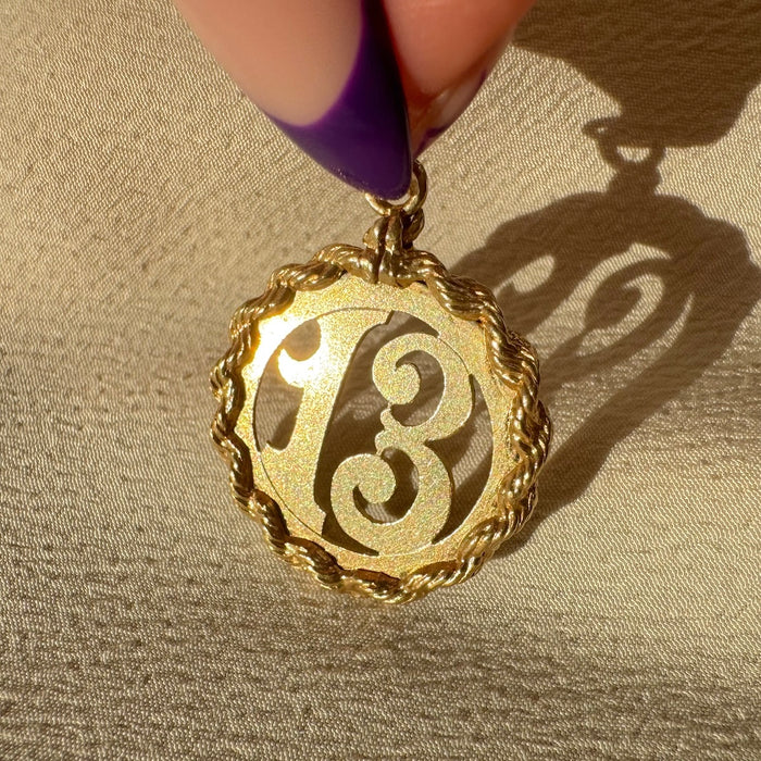 14k Lucky '13' Charm