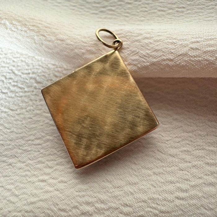 14k Coral Spider Charm
