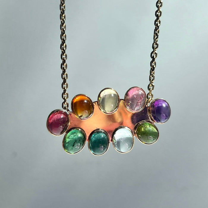 Rainbow Gemstone Conversion Necklace