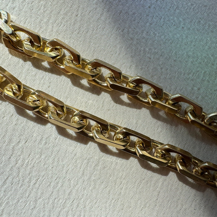 14k Solid Link Biker Bracelet