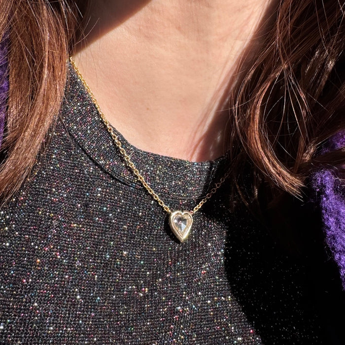 Bespoke 14k 1.99 Carat Diamond Solitaire Necklace