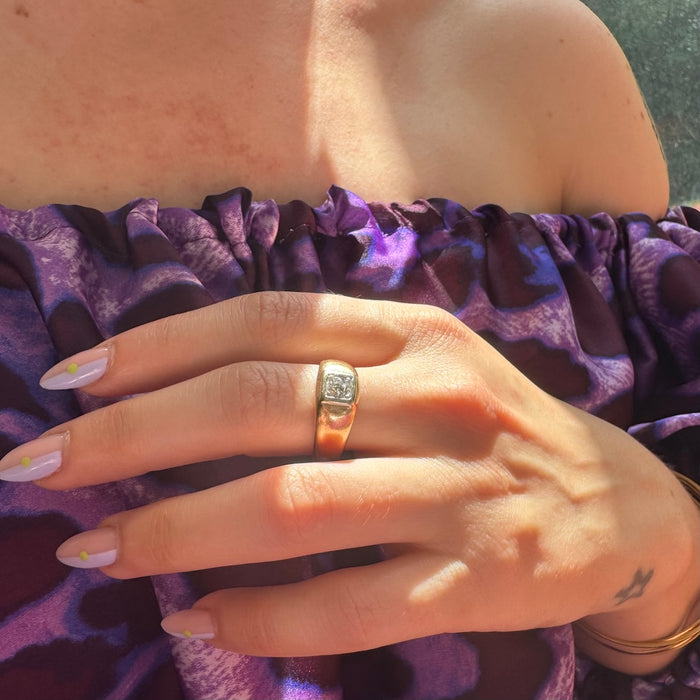 14k .60 Carat Old Euro Diamond Ring
