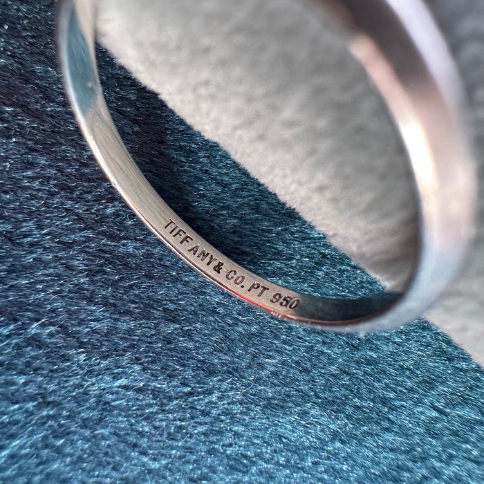 Tiffany Platinum Knife Edge Band