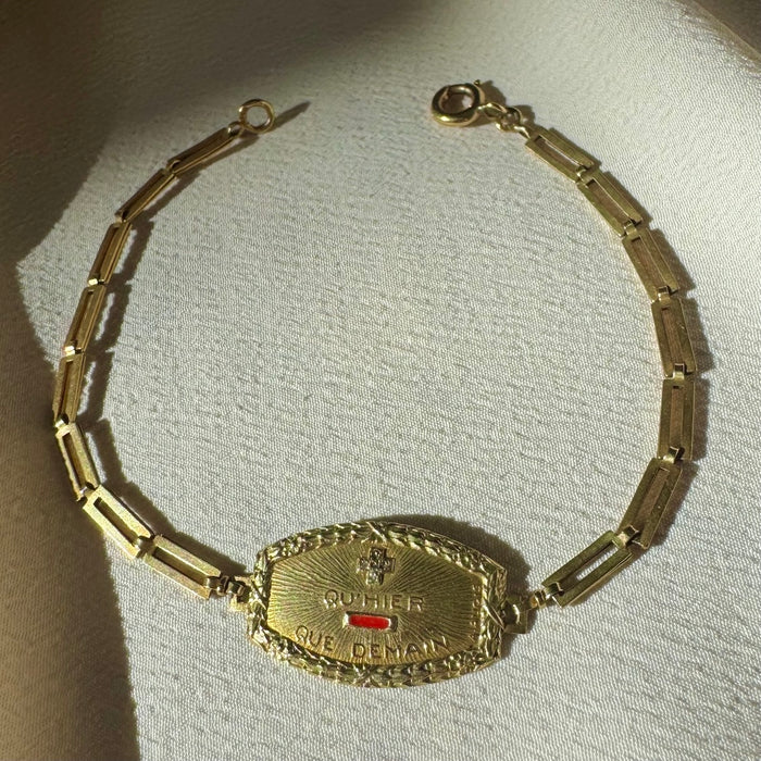 Antique 18k Qu'Hier Que Demain Bracelet by Augis