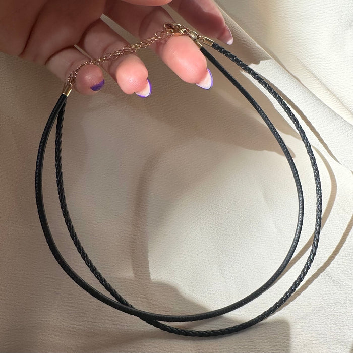 14k Leather Collar Necklaces