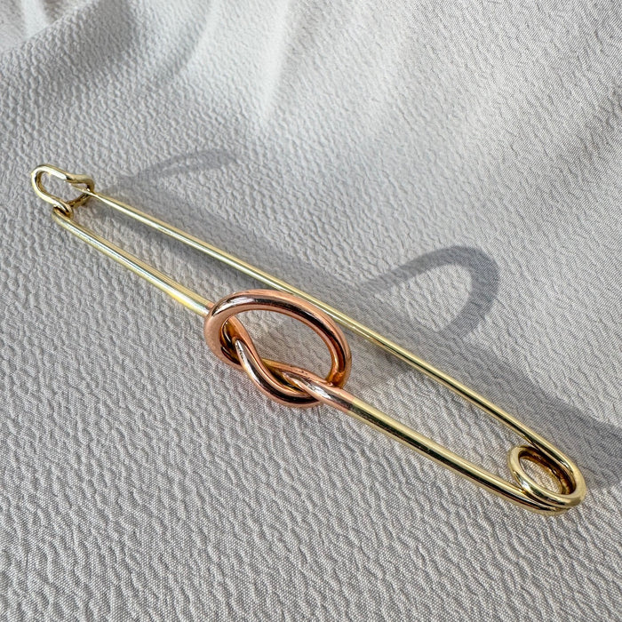 Supersized 14k Knot Pin by Cartier