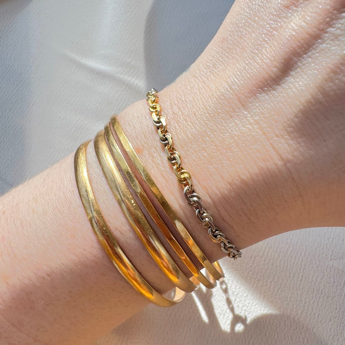 Rare 22k Bi-Color Bracelet with Dog Clip
