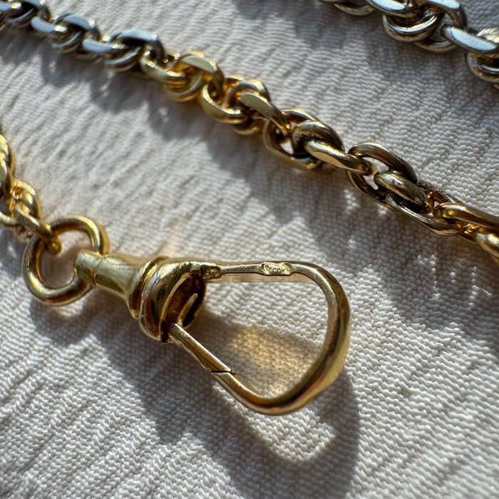 Rare 22k Bi-Color Bracelet with Dog Clip
