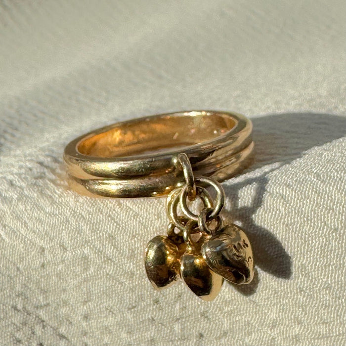 Playful 14k Heart Charm Ring