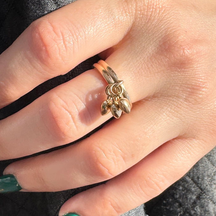 Playful 14k Heart Charm Ring