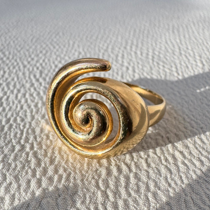 14k Spiral Ring