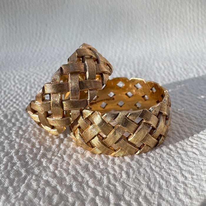 14k Basketweave Bands by ArtCarved
