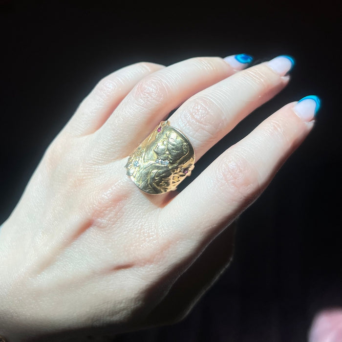Art Nouveau 14k Figural Ring