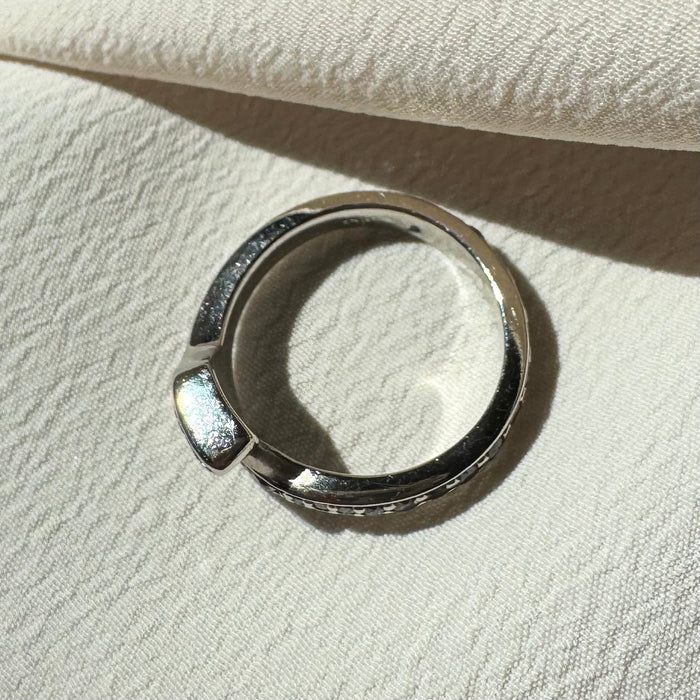 14k Black and White Diamond Snake Ring