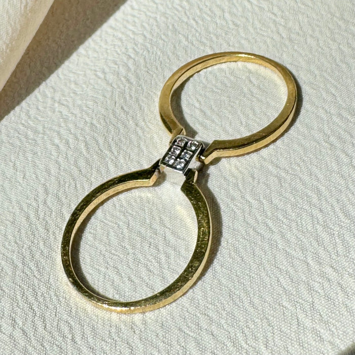 18k Sapphire and Diamond Flip Ring