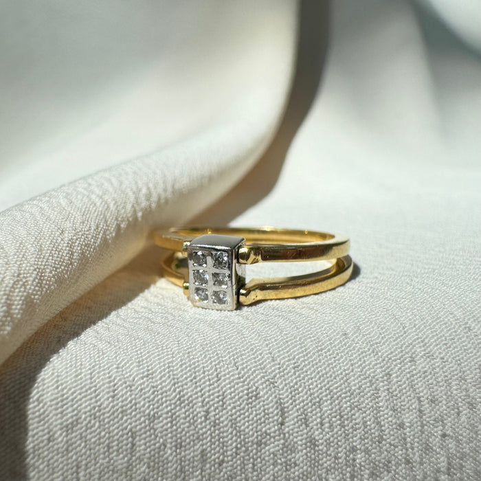 18k Sapphire and Diamond Flip Ring