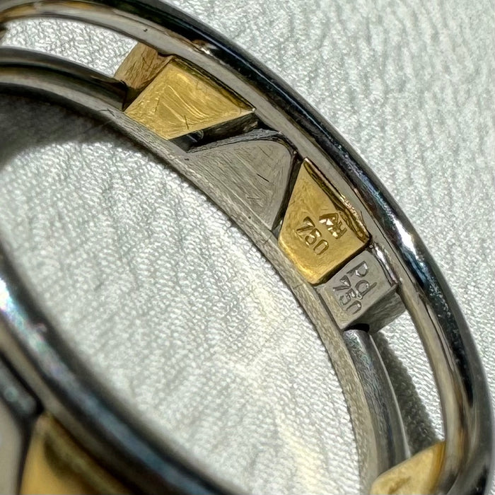 Palladium and 18k Sliding Puzzle Band