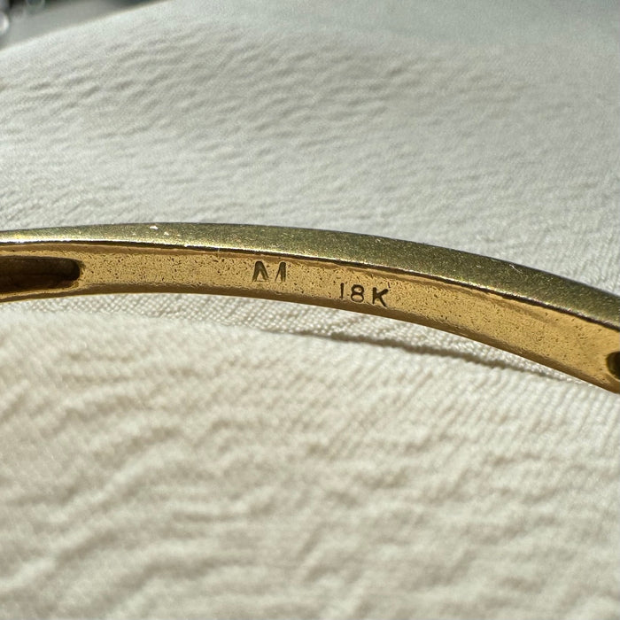 18k Sculptural Diamond Bangle