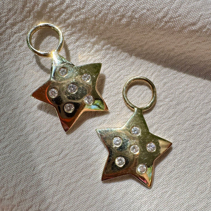 14k Diamond Star Earring Enhancers