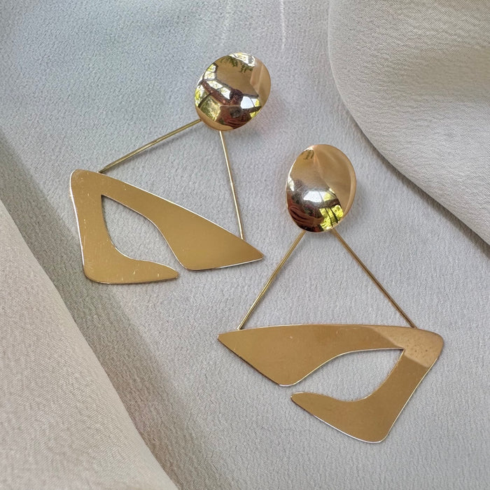 14k Abstract Dangling Earrings