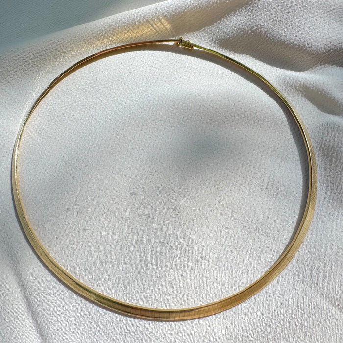 14k Squared Edge Omega Chain