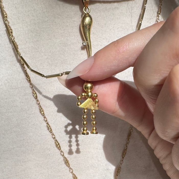 18k Figural Ball Girl Charm